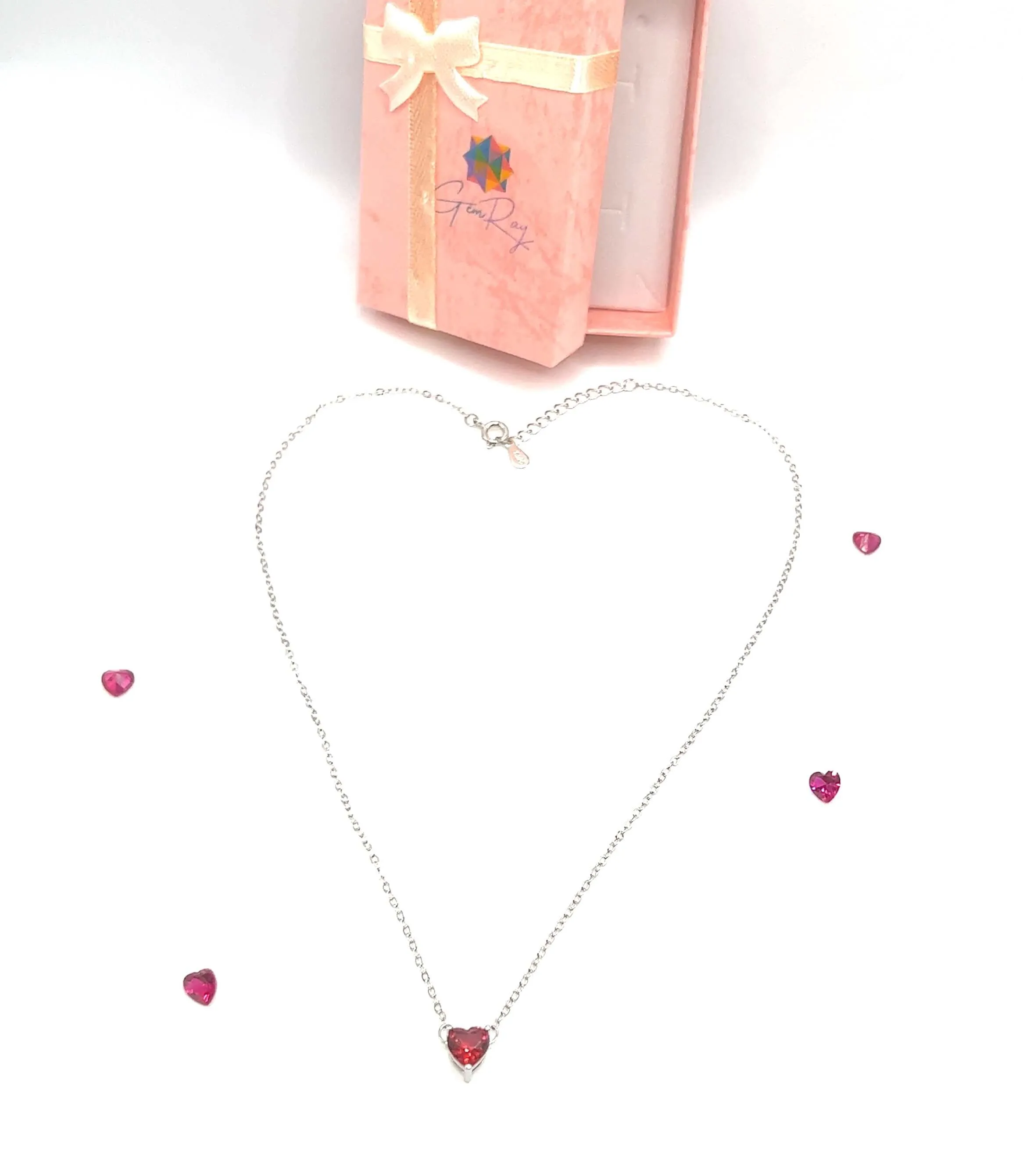 Ruby Love Pendant Necklace