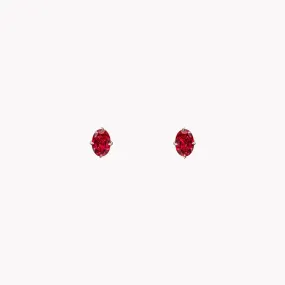 Sloane Oval Ruby Studs