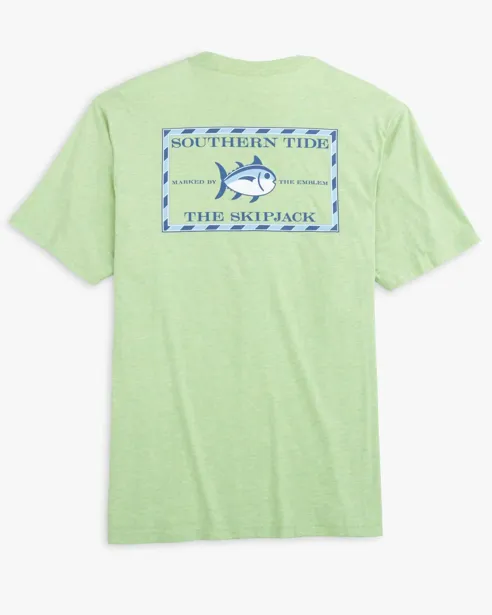 Southern Tide Heathered Original Skipjack T-Shirt - Smoke Green