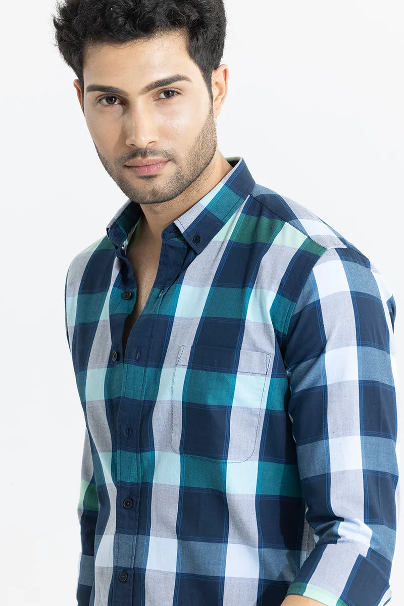 Subtle Checks Blue Shirt