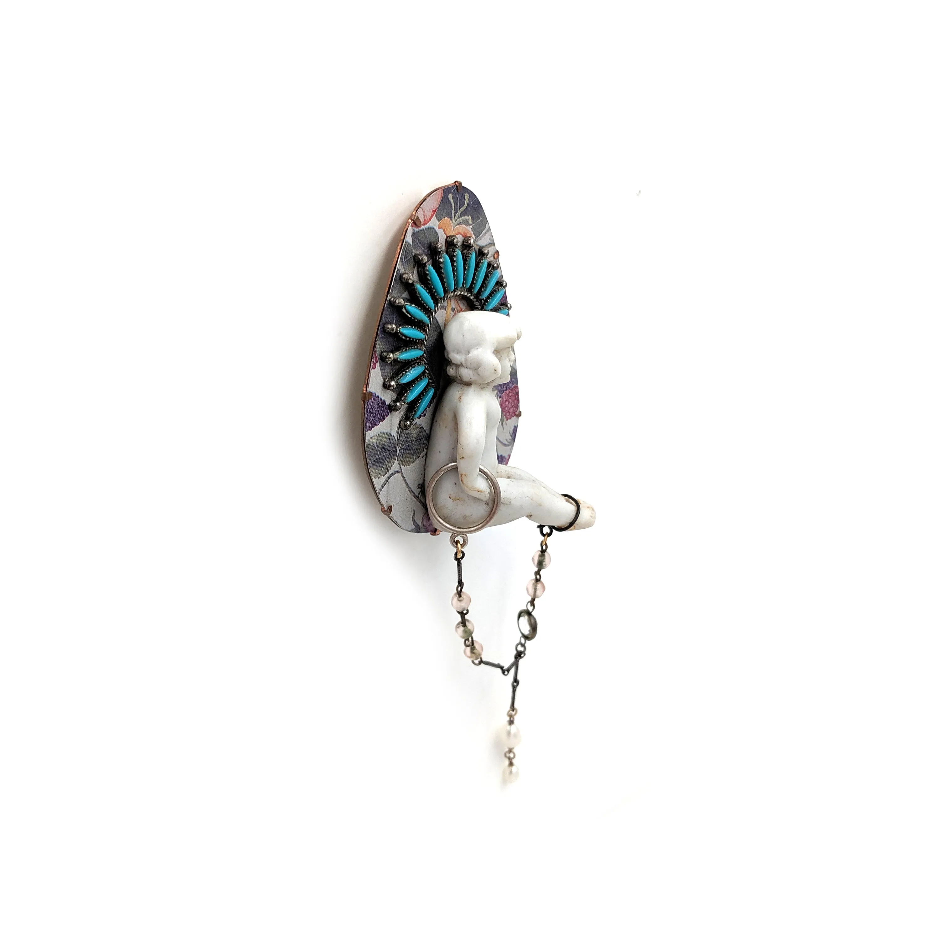 Turquoise Crowned Baby Brooch