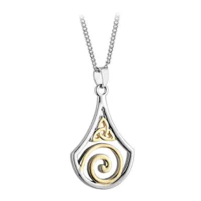 Two-Tone Spiral and Trinity Pendant