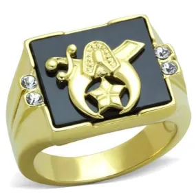 WildKlass Stainless Steel Ring IP Gold Men Synthetic Jet